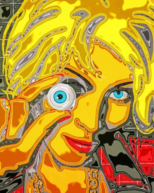 Psychedelic Head Woman paint by number