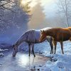 Snow Horses Art paint by number