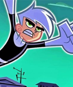 Superhero Danny Phantom paint by number