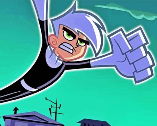 Superhero Danny Phantom paint by number