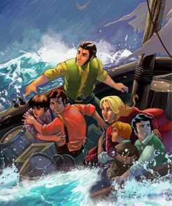 Swiss Family Robinson Characters Art paint by number