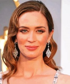 The Beautiful Actress Emily Blunt paint by number