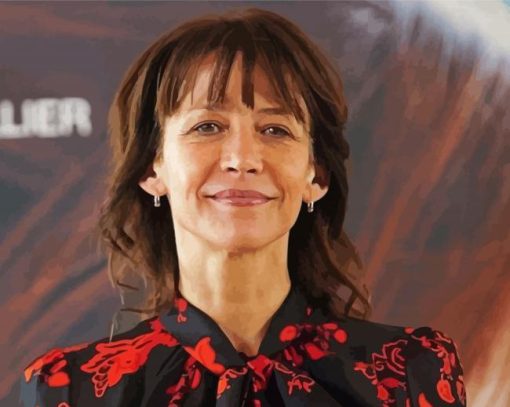 The French Actress Sophie Marceau paint by number