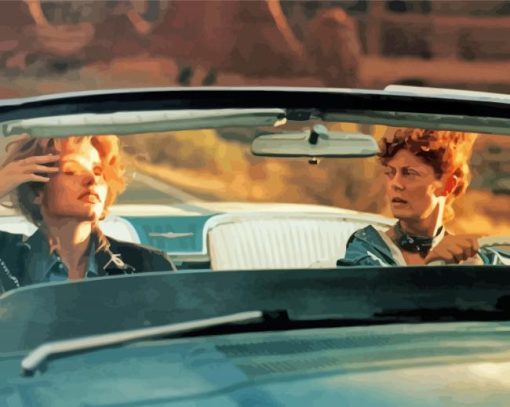 Vintage Thelma And Louise paint by number