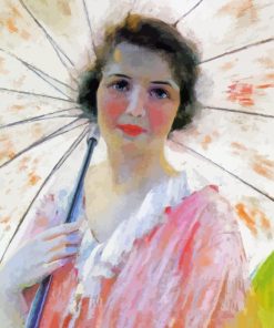 Woman With Parasol paint by number