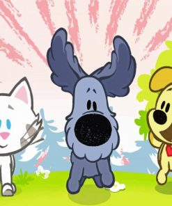 Woozle And Pip Cartoon Characters Paint by number