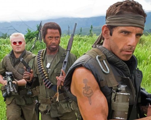 Aesthetic Tropic Thunder paint by number
