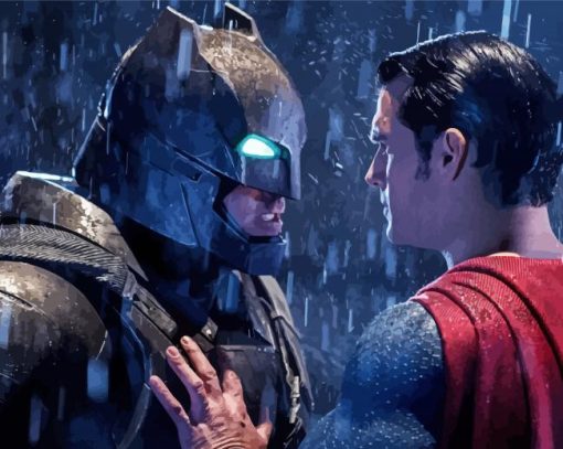 Batman Vs Superman paint by number