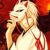 Anime Boy With Kitsune Mask paint by number