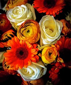 Autumn Flowers Bouquet paint by number