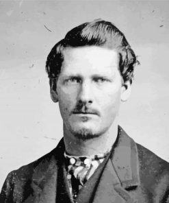 Black And White Wyatt Earp paint by number