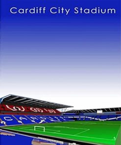 Cardiff City FC Stadium Poster Paint By Numbers