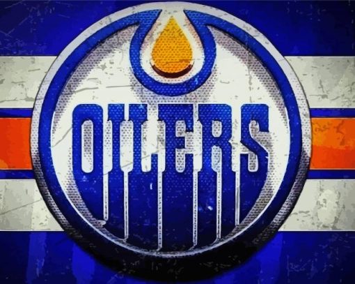 Edmonton Oilers Logo Art Paint By Numbers