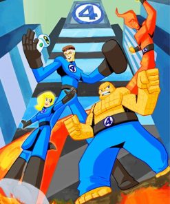 Fantastic Four Marvel paint by number