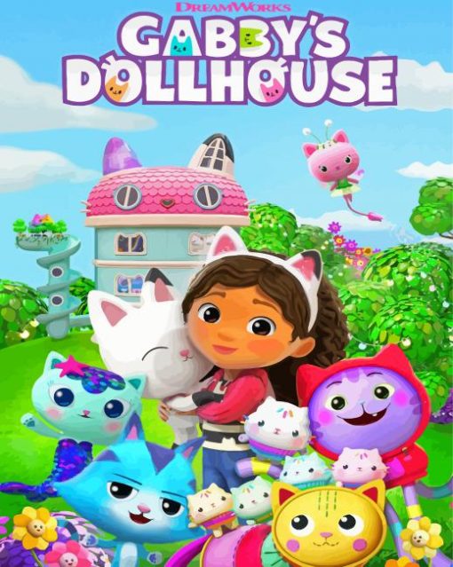 Gabby Dollhouse Poster paint by number