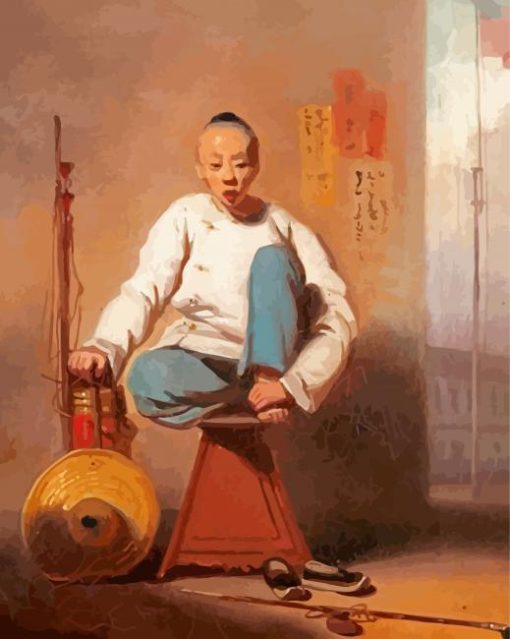 George Chinnery Chinese Barber paint by number