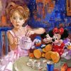 Girl And Tea With Puppets Paint By Numbers