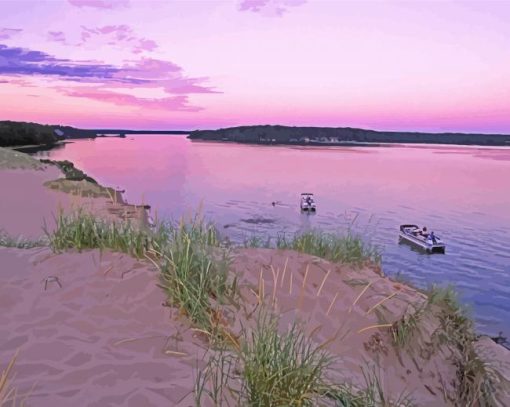 Hamlin Lake Michigan Paint By Numbers