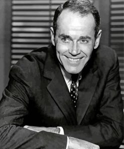 Henry Fonda In Black And White paint by number