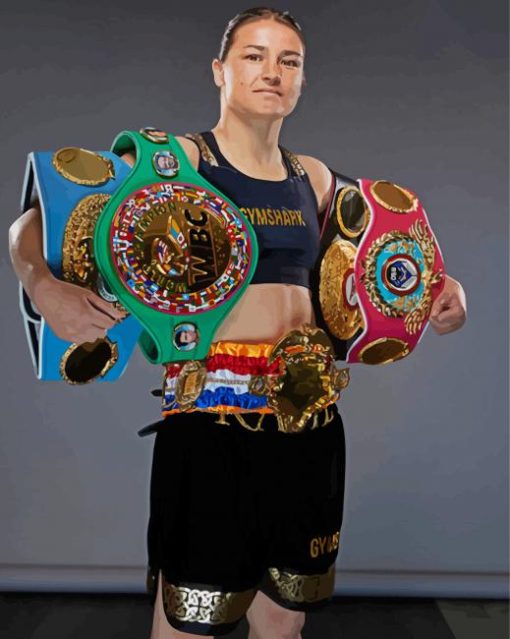 Irish Boxer Katie Taylor paint by number