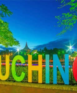 Kuching Malaysia City Paint By Numbers