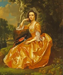 Lady In Gold Dress paint by number