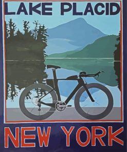 Lake Placid New York Poster Paint By Numbers