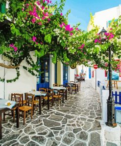 Milos Alleys In Greece paint by number