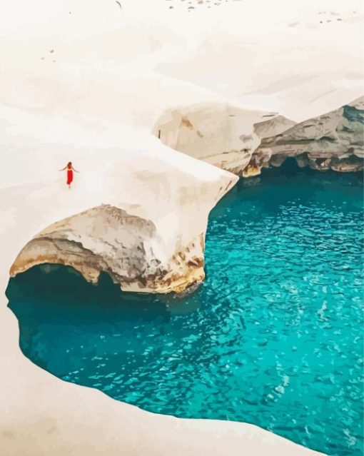 Milos Island Greece paint by number