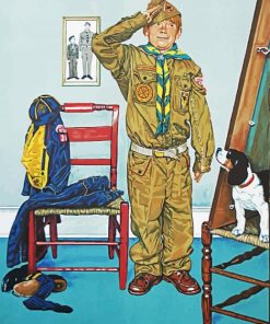 Norman Rockwell Boy Scout paint by number