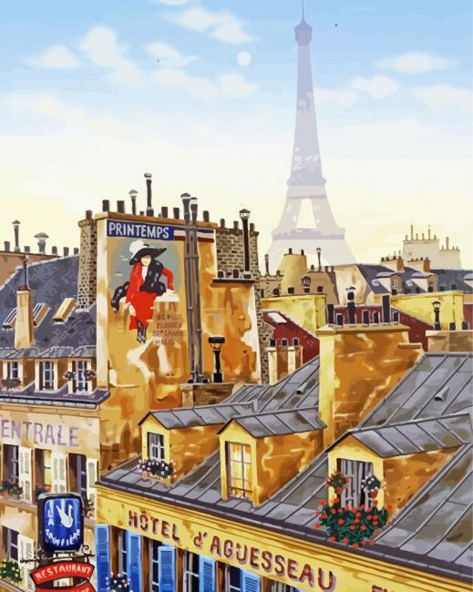 Paris Morning paint by number