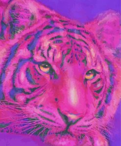 Pink Tiger Art Paint By Numbers