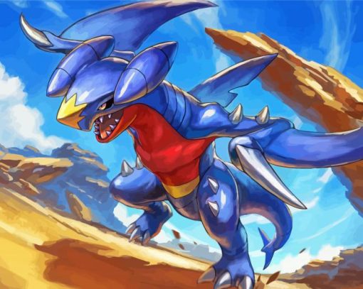 Pokemon Go Garchomp Paint By Numbers