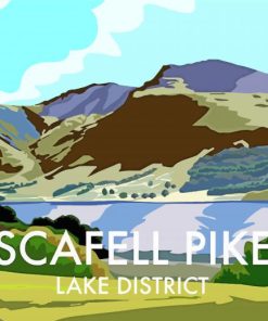 Scafell Pike Lake Poster Paint By Numbers