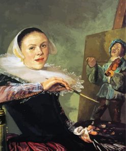 Self Portrait By Judith Leyster paint by number