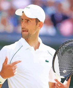 Serbian Tennis Player Novak Djokovic Paint By Numbers