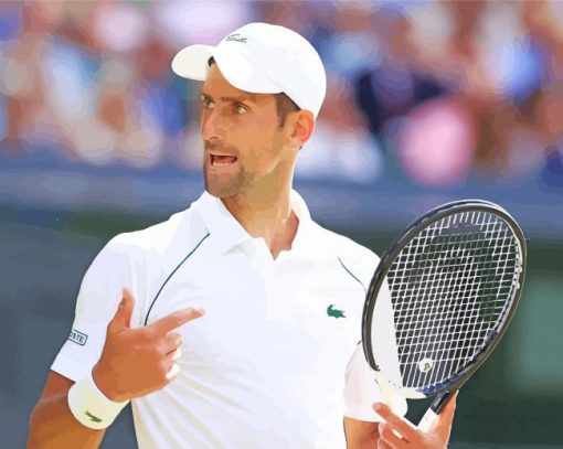 Serbian Tennis Player Novak Djokovic Paint By Numbers