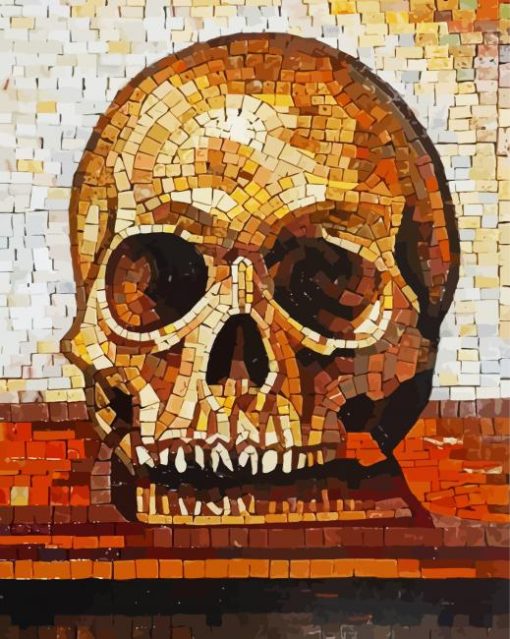 Skull Mosaic paint by number