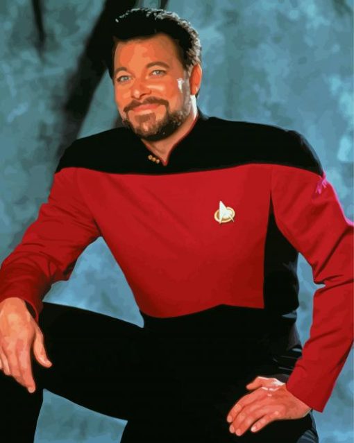 Star Trek Commander Riker paint by number