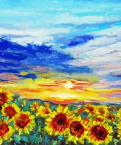 Sunflower Landscape Art Paint By Numbers