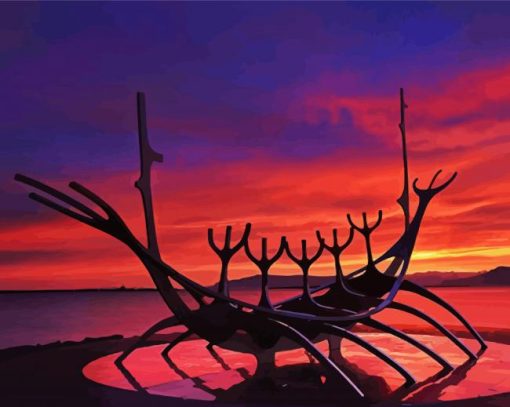 Sunset At Sun Voyager Paint By Numbers