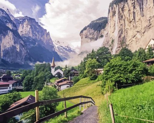 Switzerland Lauterbrunnen Paint By Numbers