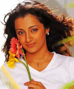 Trisha Krishnan Indian Actress paint by number