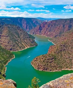 US Flaming Gorge Reservoir paint by number