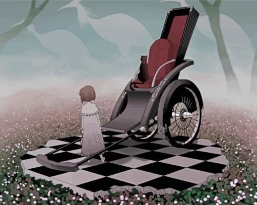 Wheel Chair Paint By Numbers