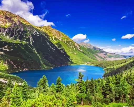 Zakopane Poland Landscape paint by number
