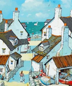 Aesthetic Fishing Village Paint By Numbers