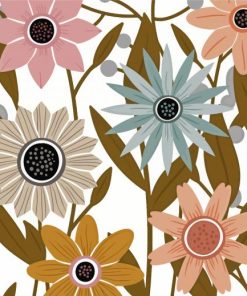 Aesthetic Flower Orizontal paint by number