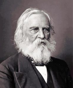 Black And White Henry Wadsworth Longfellow Paint By Numbers