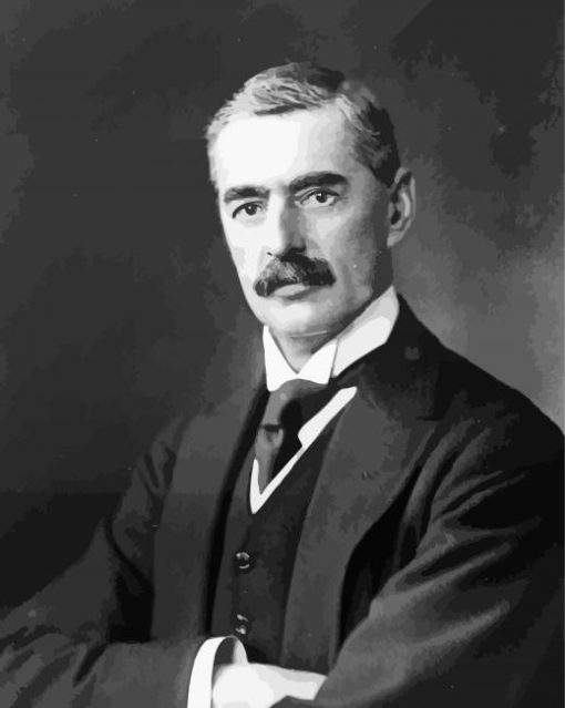 Black And White Neville Chamberlain Paint By Numbers